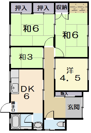 【大黒田町】幸小区の平屋住宅