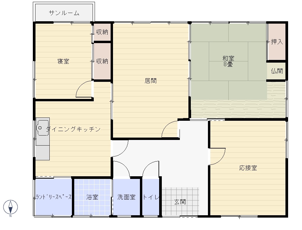 多気郡明和町明星　明星駅徒歩9分　広々敷地で、趣ある平屋住宅